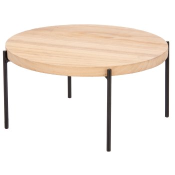 Paulownia wood presenter, with metal frame, 30x30x15cm, natural