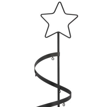 Metal tree rack for decorating, 25x25x70cm, black