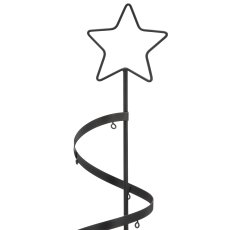 Metal tree rack for decorating, 25x25x70cm, black