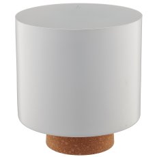 Metal planter on cork base, set of 3, 14x14x17/18x18x19/20x20x22cm,