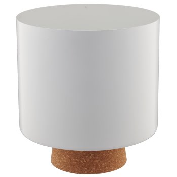 Metal planter on cork base, set of 3, 14x14x17/18x18x19/20x20x22cm,