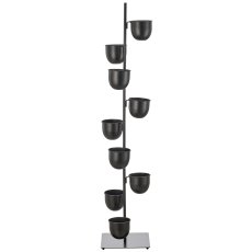 Metal plant stand, 30x30x160cm, black