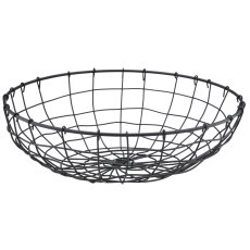Metalldraht Schale, rund, 2er Set, 33x33x11/40x40x13cm, schwarz