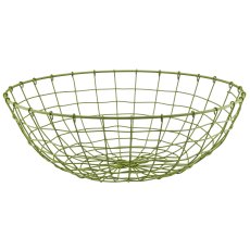 Metalldraht Schale, rund, 2er Set, 33x33x11/40x40x13cm, khaki