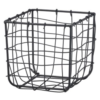 Metall Drahtkorb, quadratisch, 3er Set, 15x15x15/20x20x20/31x31x30cm,