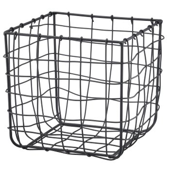 Metall Drahtkorb, quadratisch, 3er Set, 15x15x15/20x20x20/31x31x30cm,