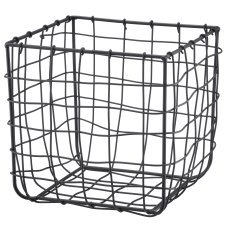 Metall Drahtkorb, quadratisch, 3er Set, 15x15x15/20x20x20/31x31x30cm,