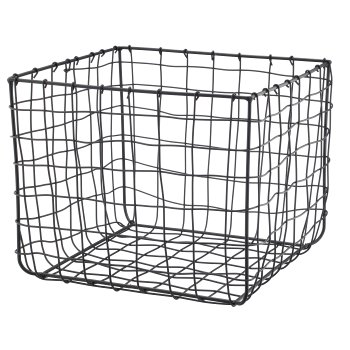 Metall Drahtkorb, quadratisch, 3er Set, 15x15x15/20x20x20/31x31x30cm,