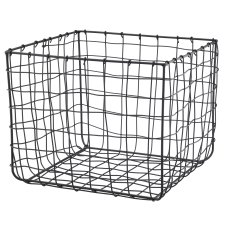 Metall Drahtkorb, quadratisch, 3er Set, 15x15x15/20x20x20/31x31x30cm,