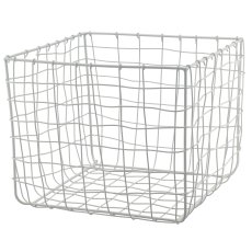 Metall Drahtkorb, quadratisch, 3er Set, 15x15x15/20x20x20/31x31x30cm,
