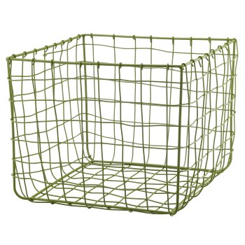 Metall Drahtkorb, quadratisch, 3er Set, 15x15x15/20x20x20/31x31x30cm,