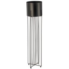 Metallgestell mit Pflanzgefäß, rund, KD packing, 23x20x100cm, schwarz, Lepuro