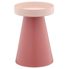 Metal candle holder DIPPED, 8x8x12cm, pale pink, Lepuro