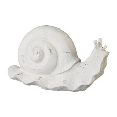 Polyresin Schnecke GARDEN, 51x23x25cm, weiß