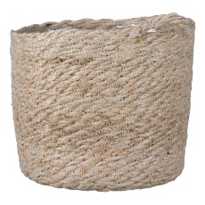 Jute Gefäß m.Eingriff m.PVC Einsatz 3erSet BOGRA, 12x12/14x14/16x16cm, Natur