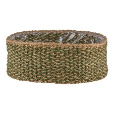 Round seagrass baskets, 33x33x12/37x37x14/43x43x16cm, set of 3, moss