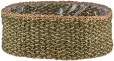 Round seagrass baskets, 33x33x12/37x37x14/43x43x16cm, set of 3, moss