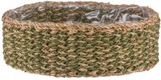Round seagrass baskets, 33x33x12/37x37x14/43x43x16cm, set of 3, moss