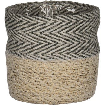 Jute seagrass basket planter, with PVC insert, 12x12/14x14/16x16/18x18/20x20c