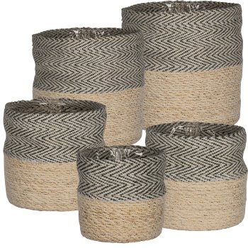 Jute seagrass basket planter, with PVC insert, 12x12/14x14/16x16/18x18/20x20c