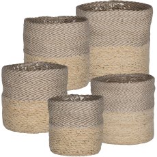Jute seagrass basket planter, with PVC insert, 12x12/14x14/16x16/18x18/20x20c