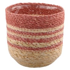 Natur/Seegras Übertopf mit Pflanzeinsatz, 5er Set, 12x12x12/14x14x14/16x16x16/18x