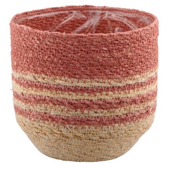 Natur/Seegras Übertopf mit Pflanzeinsatz, 5er Set, 12x12x12/14x14x14/16x16x16/18x