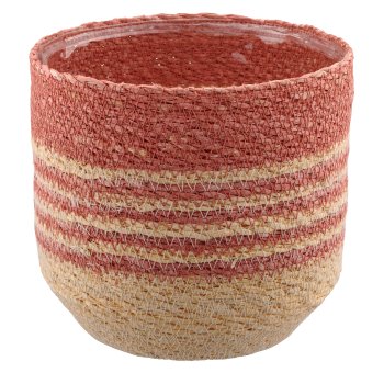 Natur/Seegras Übertopf mit Pflanzeinsatz, 5er Set, 12x12x12/14x14x14/16x16x16/18x