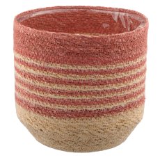 Natur/Seegras Übertopf mit Pflanzeinsatz, 5er Set, 12x12x12/14x14x14/16x16x16/18x