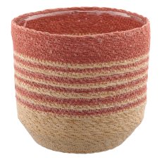 Natur/Seegras Übertopf mit Pflanzeinsatz, 5er Set, 12x12x12/14x14x14/16x16x16/18x