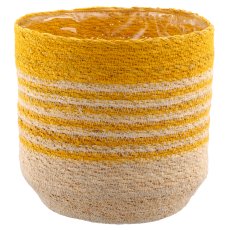 Natur/Seegras Übertopf mit Pflanzeinsatz, 5er Set, 12x12x12/14x14x14/16x16x16/18x
