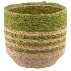 Natur/Seegras Übertopf mit Pflanzeinsatz, 5er Set, 12x12x12/14x14x14/16x16x16/18x