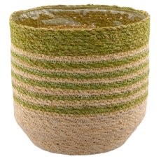 Natur/Seegras Übertopf mit Pflanzeinsatz, 5er Set, 12x12x12/14x14x14/16x16x16/18x