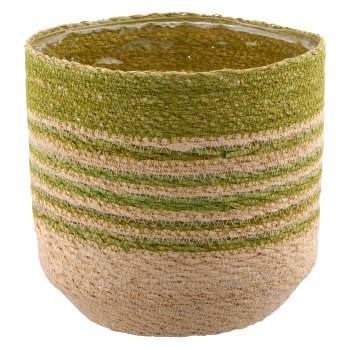 Natur/Seegras Übertopf mit Pflanzeinsatz, 5er Set, 12x12x12/14x14x14/16x16x16/18x