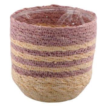 Natur/Seegras Übertopf mit Pflanzeinsatz, 5er Set, 12x12x12/14x14x14/16x16x16/18x