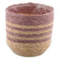 Natur/Seegras Übertopf mit Pflanzeinsatz, 5er Set, 12x12x12/14x14x14/16x16x16/18x