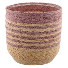 Natur/Seegras Übertopf mit Pflanzeinsatz, 5er Set, 12x12x12/14x14x14/16x16x16/18x