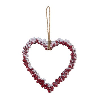 Berry Heart Pendant Open Snow,