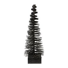 Tannenbaum m. 10 LED, 30cm/2AA Batterie, schwarz