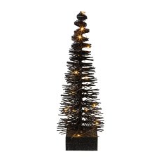 Christmas Tree with 15 LED 6H Timer And Remote Control, 40 cm/3Aa Battery, Black