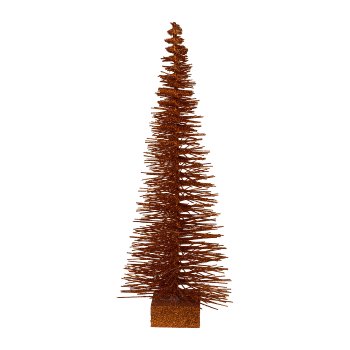 Tannenbaum m. 20 LED 6h Timer u.Fernbedienung, 50cm/3AA Batterie, terra