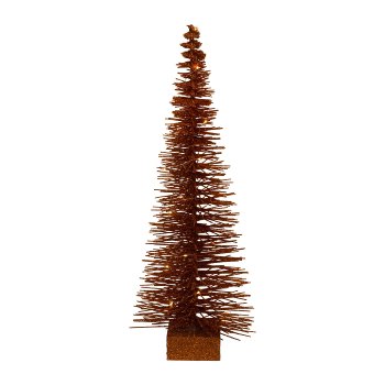 Tannenbaum m. 20 LED 6h Timer u.Fernbedienung, 50cm/3AA Batterie, terra