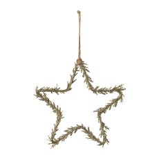 Glitter Star Pendant, 15x15 cm, Gold