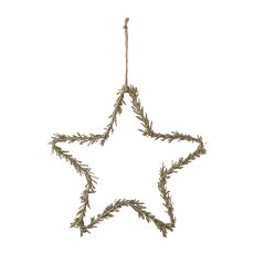 Glitter Star Pendant, 25x25 cm, Gold