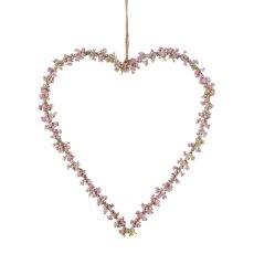 Veil Herb Heart Pendant, 20x20x1cm, Pink