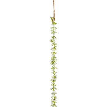 Minibeeren Girlande, 100cm, weiß