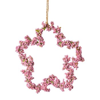 Blüten Hänger, 11x11x2cm, rosa