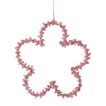 Flower hanger, 20x20x2cm, pink