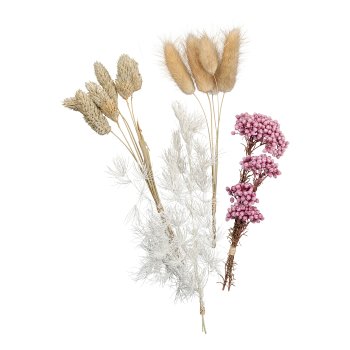 Trockenblumen Mix Deko Material im Bag, 12x18cm, lavendel
