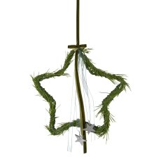 Fir star hanger with strings,